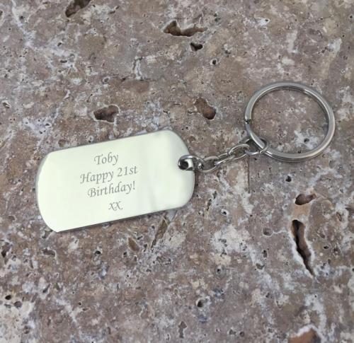 Dog Tag ID Tag Keyring